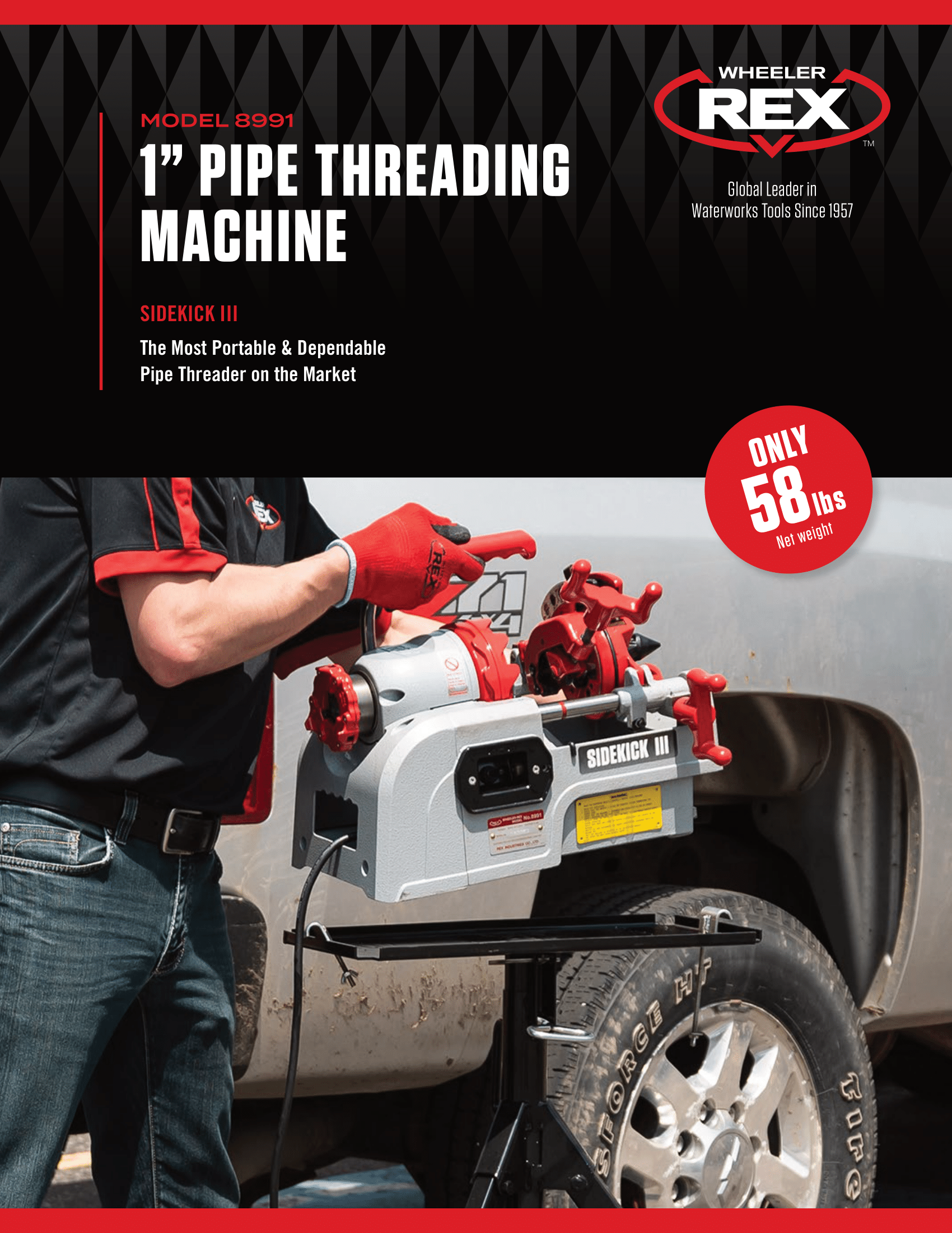 1" Pipe Threading Machine - 8991